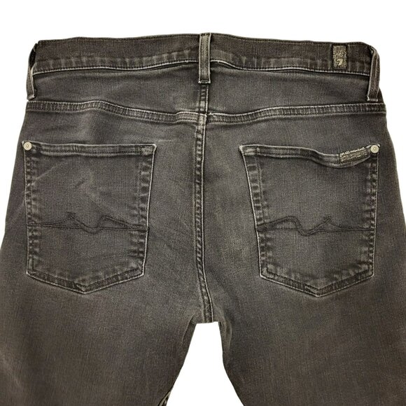 7 For All Mankind Paxton Black Skinny Jeans Men's 33 - Picture 10 of 13